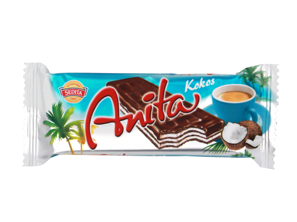 Sedita Anita oplatka kokos - Anita Rezy Dunkle Waffeln mit Kokoscremefüllung