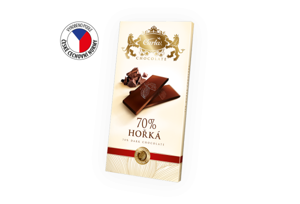 CARLA HOŘKÁ ČOKOLÁDA 70 % Dunkle Schokolade