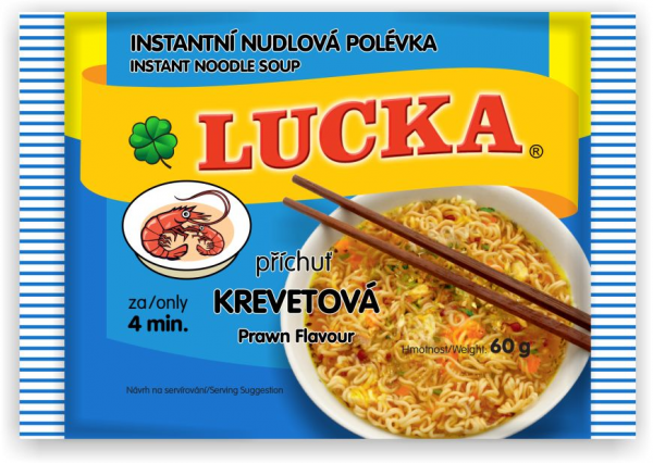 Lucka Polévka instantní nudlová krevetová - Lucka Instant-Nudelgarnelen
