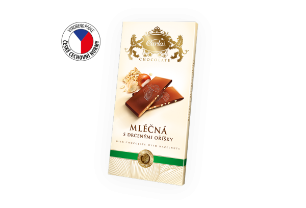 CARLA Mléčná čokoláda s oříšky Vollmilchschokolade mit Haselnuss