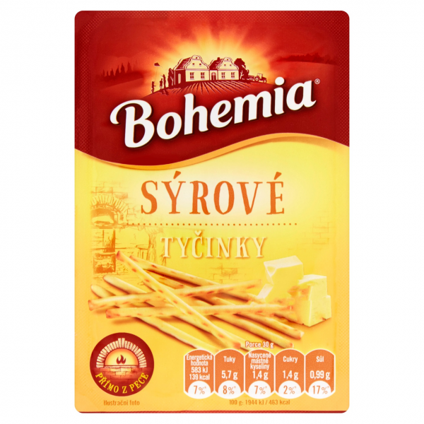 Bohemia Tyčinky sýrové - Käse - Knabbersticks