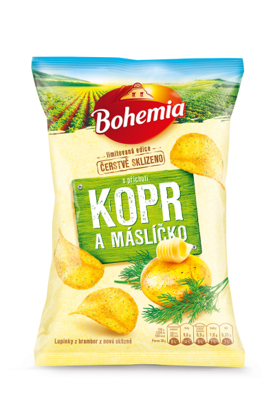 Bohemia Chips kopr + máslíčko 120 g Geschmack Dill mit Butter