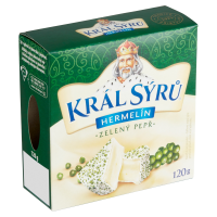 Král sýrů Hermelín se zeleným pepřem Weichkäse mit grünem Pfeffer