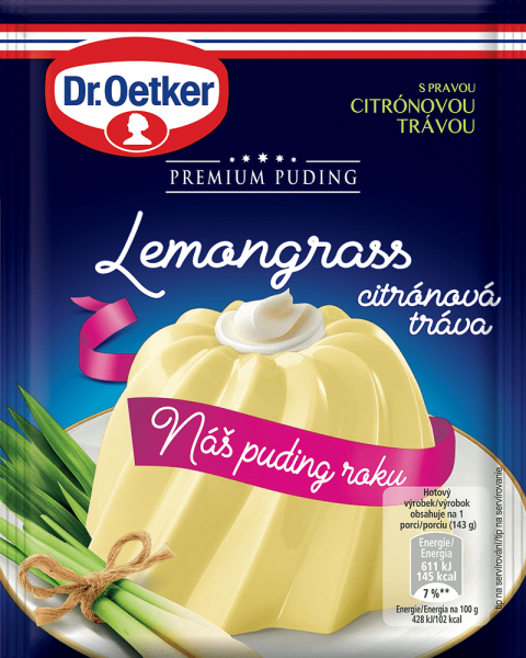 Premium Puding s příchutí lemongrass / citronové trávy - 3er Pack - Zitronengras / Citrusgeschmack