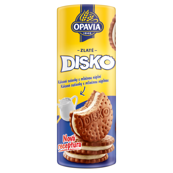 Zlaté Disko kakaové sušenky mléčná náplň Dunkler Doppelkeks mit Milchcreme