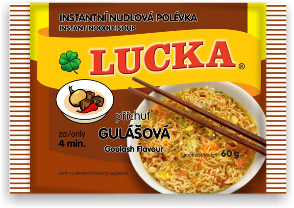 Lucka Polévka instantní nudlová gulášová - Instant-Nudel-Gulasch-Suppe